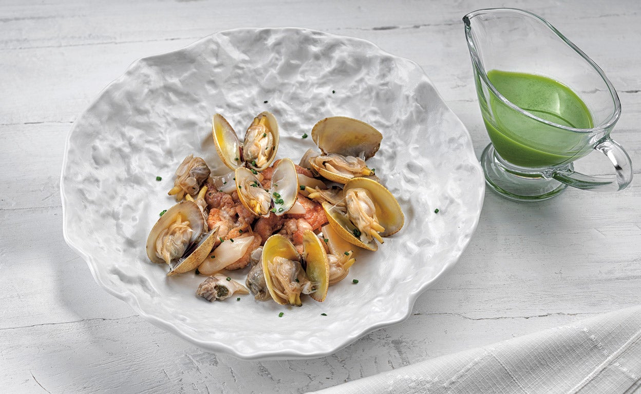 Mollejas con almejas