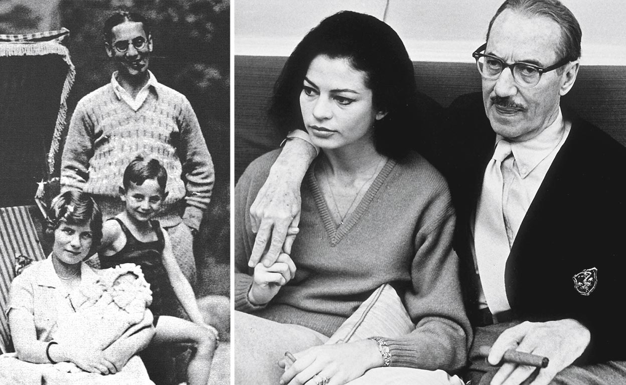 «El matrimonio es la primera causa de divorcio» es una de sus máximas memorables. Groucho se casó tres veces. Tuvo dos hijos con Ruth Johnson -su primera mujer (izda.)- y una hija, Melinda, con la segunda. Su último amor fue su secretaria, Erin Fleming, 51 años más joven que él (derecha) y a quien sus hijos acusaron de intentar quedarse con su dinero. Acabaron en los tribunales.