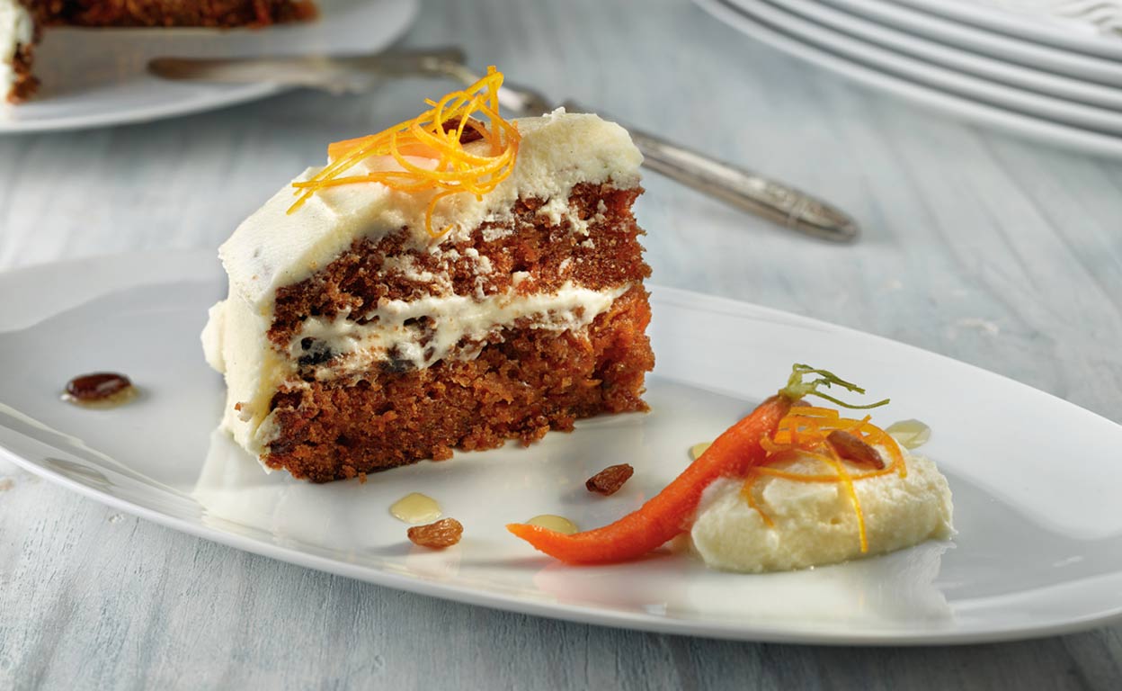Tarta de zanahoria con crema de queso fresco