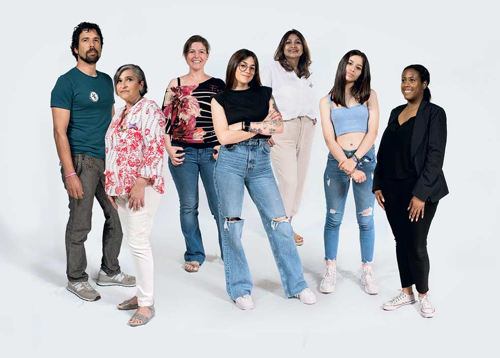 Siete pacientes de lupus posan para XLSemanal y nos cuentan su experiencia con la enfermedad.