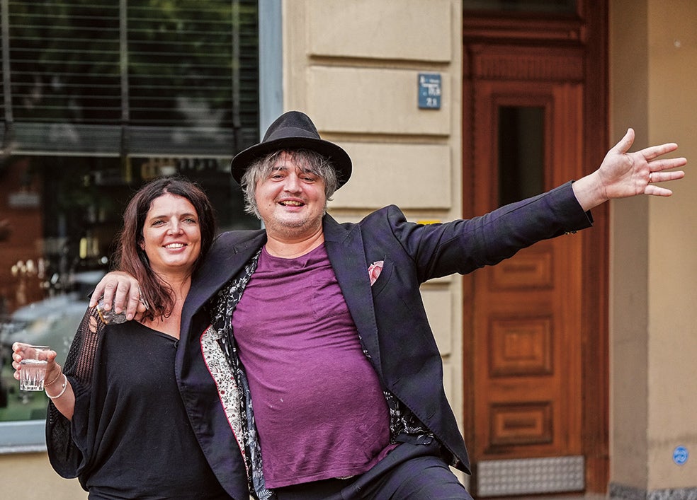 Con Katia, su actual mujer