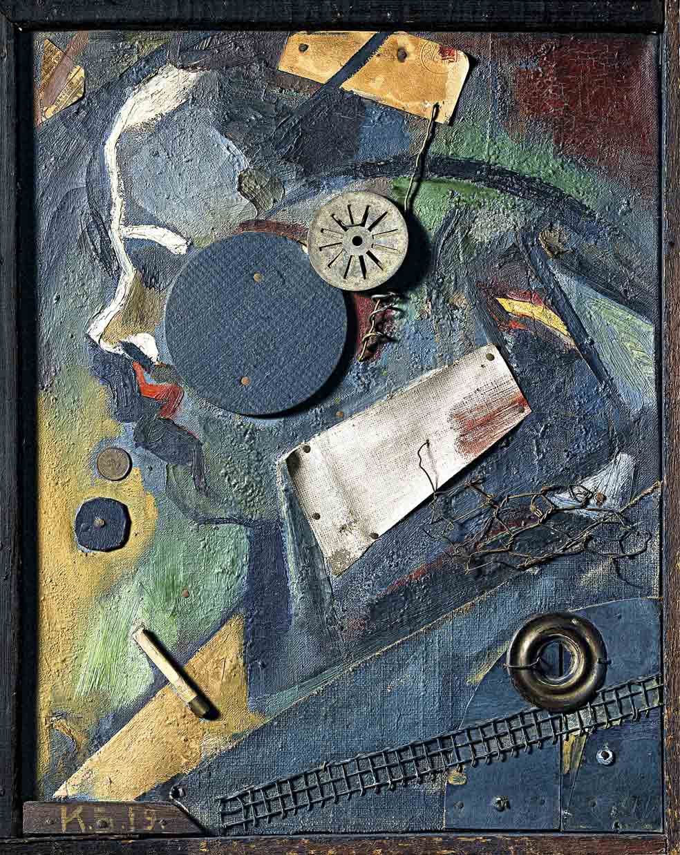 En sus collages los dadaístas utilizaron billetes de autobús, botones, cuerdas... En la imagen, El alienígena, de Kurt Schwitters, de 1919.