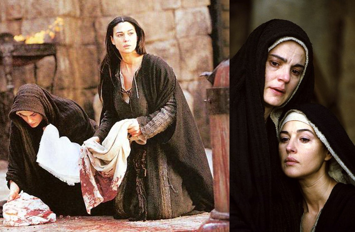Monica Bellucci interpreta a María Magdalena y, al parecer, volverá a hacerlo en la secuela. El papel de la madre de Jesucristo lo interpretó la actriz rumana Maia Morgenstern.