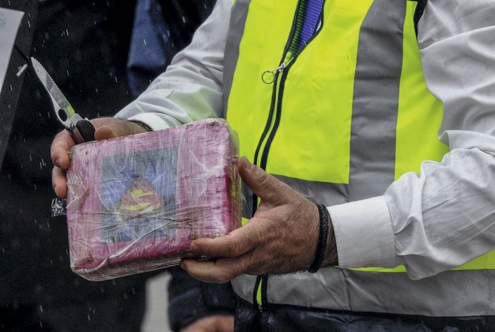 Incautación de pastillas Supermán, una mezcla de éxtasis y metanfetamina.