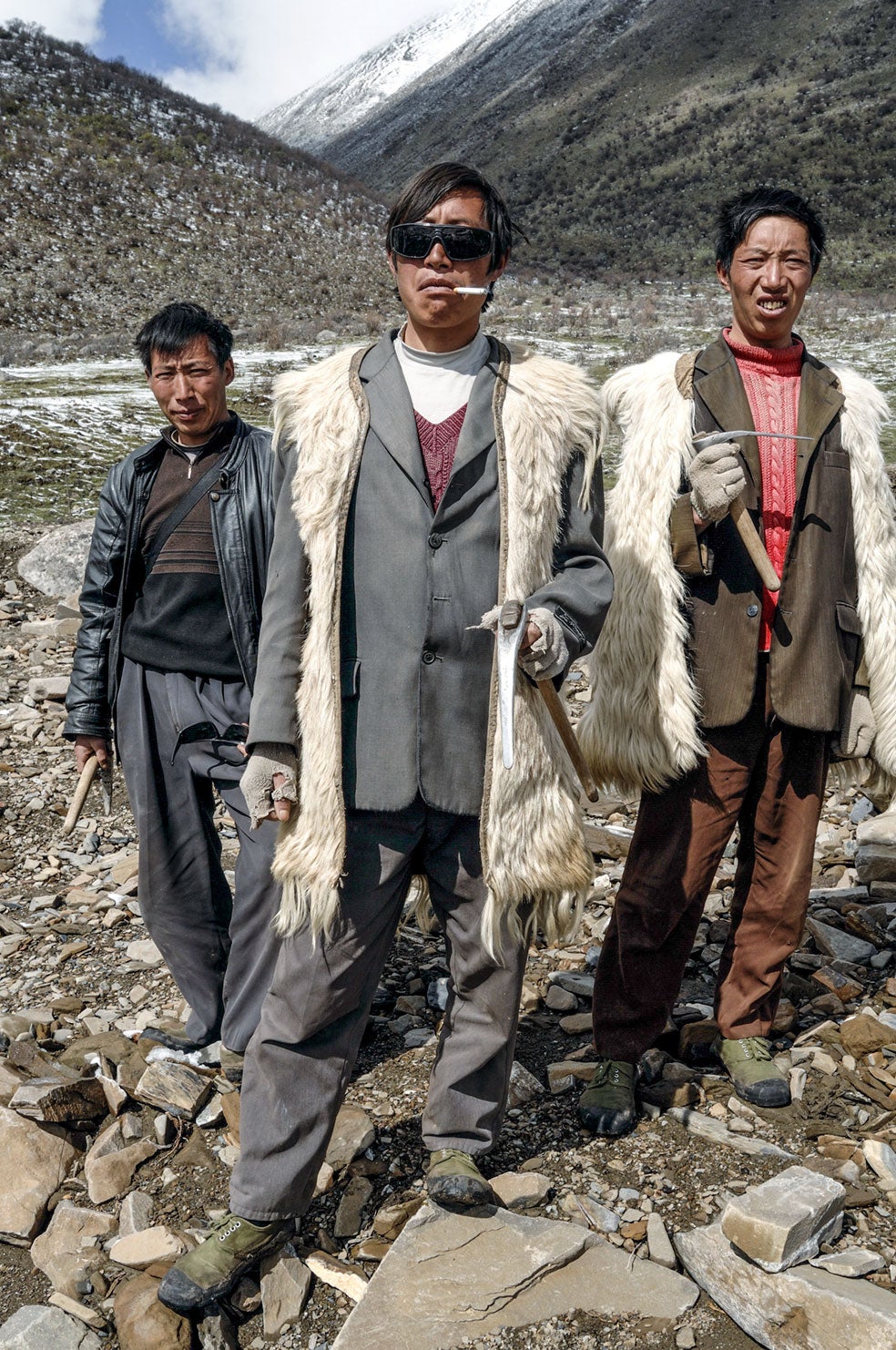 La búsqueda de las orugas vegetales, que en China se conocen como zong chao ('gusano hierba') lleva todos los años a miles de personas a encontrar el preciado botín en el suelo de las montañas tibetanas.