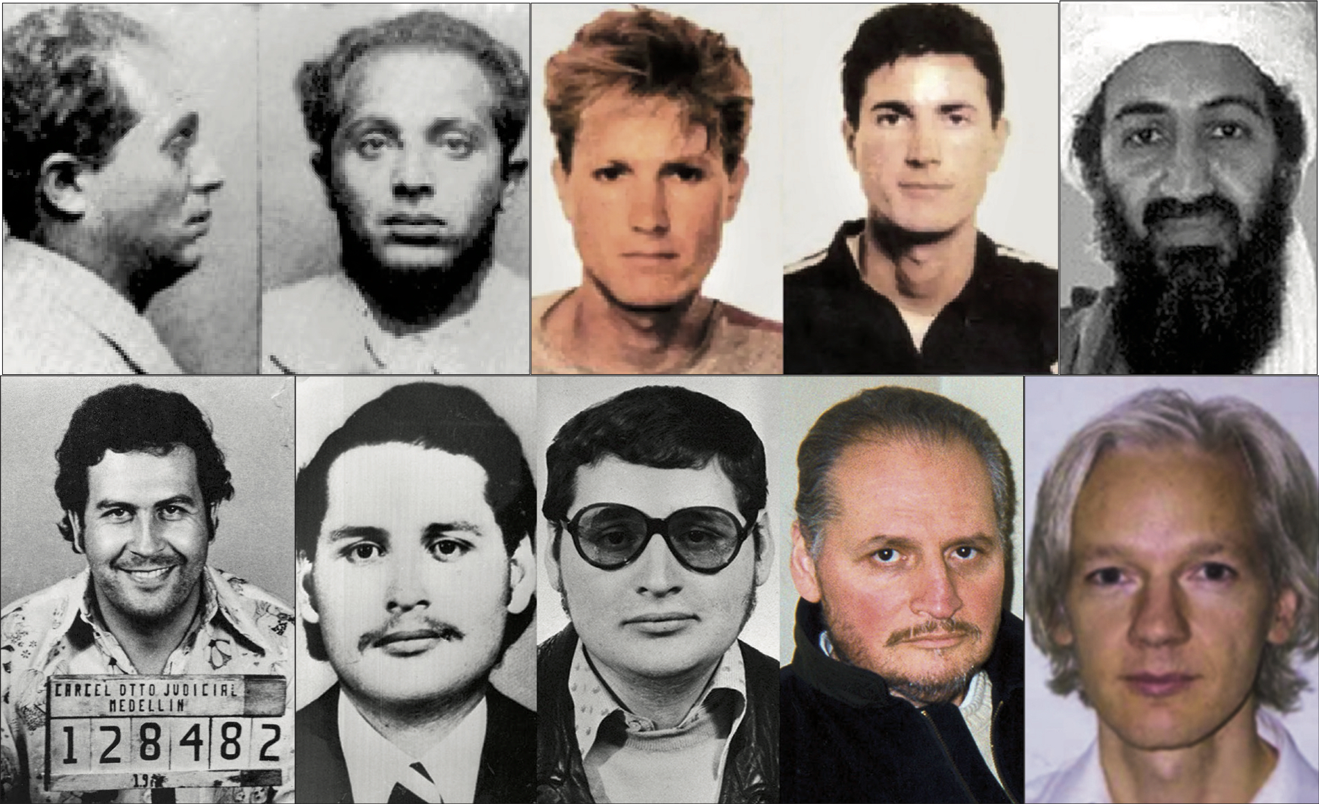 Desde Arnold Korkunski, objeto de la primera notificación roja de Interpol, en 1946, hasta Julian Assange, 'en rojo' desde 2010, estos son algunos de los fugitivos –Antonio Anglés, Bin Laden, Pablo Escobar y Carlos El Chacal– que han estado en el punto de mira de la organización policial global.