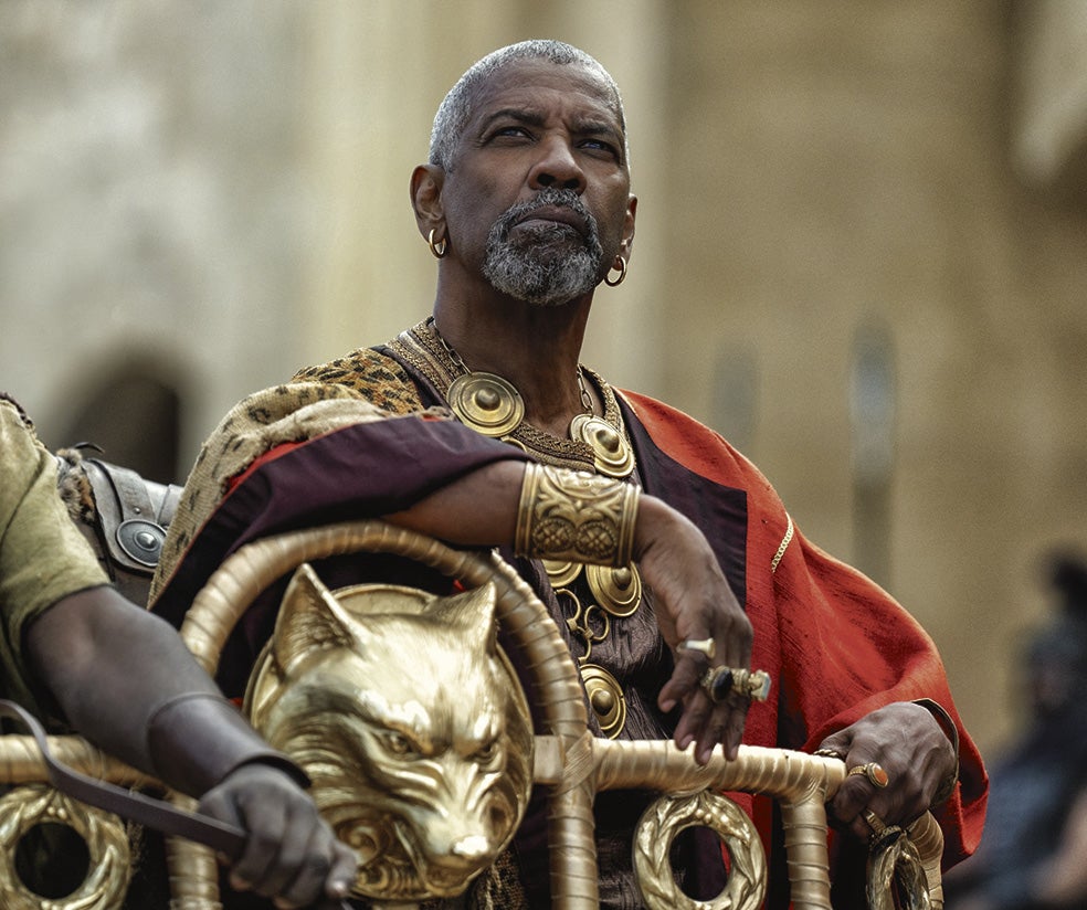 El actor en la piel de Macrino, el personaje al que ha dado vida en su archielogiada interpretación en la nueva entrega del clásico de Ridley Scott.