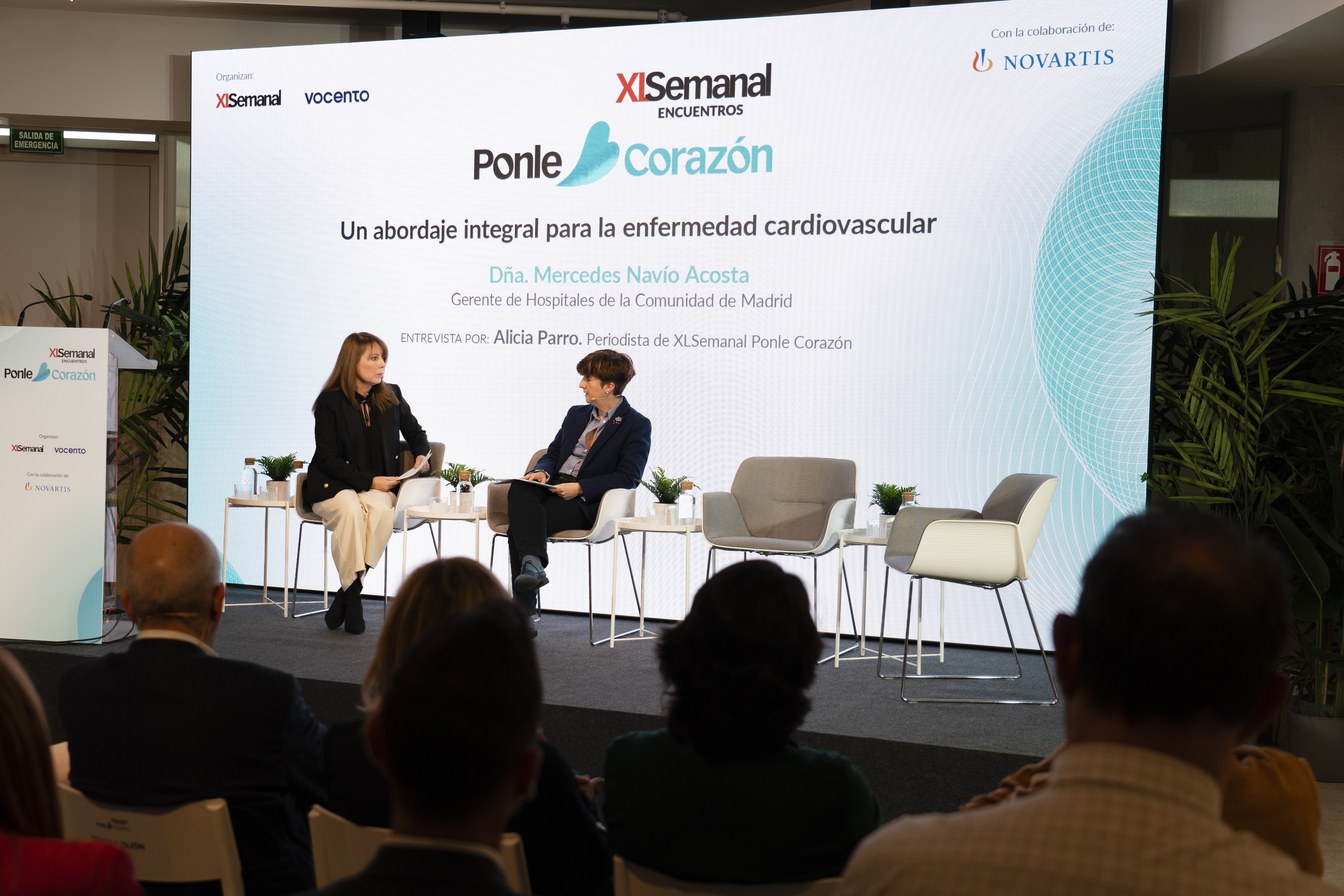 Entrevista a Dña. Mercedes Navío, gerente asistencial de hospitales de la Consejería de Sanidad de la Comunidad de Madrid, que trató sobre los retos y estrategias para reducir la incidencia de la enfermedad cardiovascular en la región.
