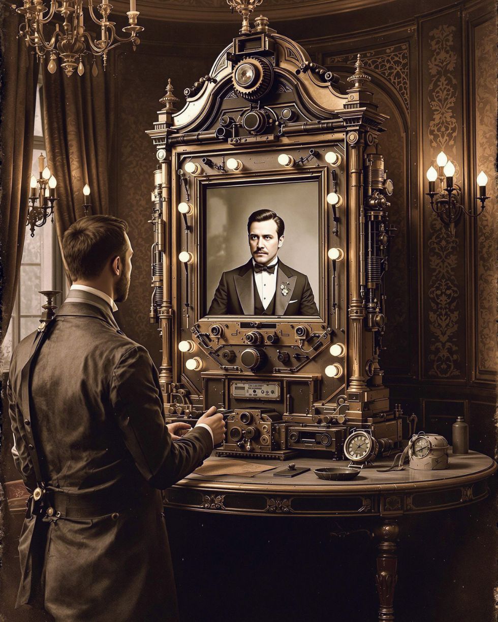 En el cuento La jornada de un periodista norteamericano en el 2889, el protagonista, Francis Bennett, director del diario Earth Herald, utiliza un moderno artefacto y percibe «a su mujer, reproducida en un espejo telefótico, a pesar de la enorme distancia que los separaba», escribe Julio Verne. Se trata del 'telefoto', una adivinación de la video-conferencia. Este cuento es de 1889.