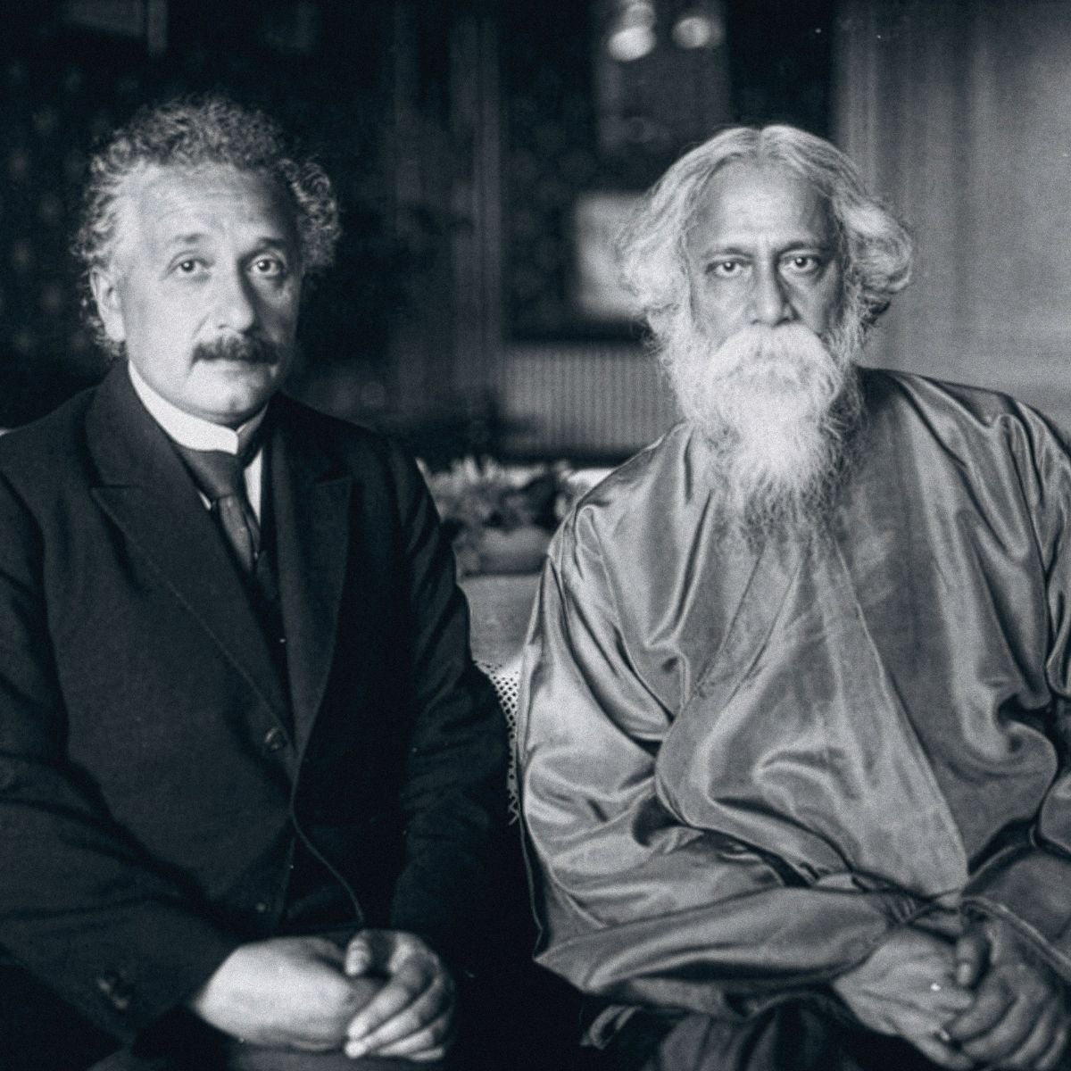 Albert Einstein y Rabindranath Tagore en 1926.