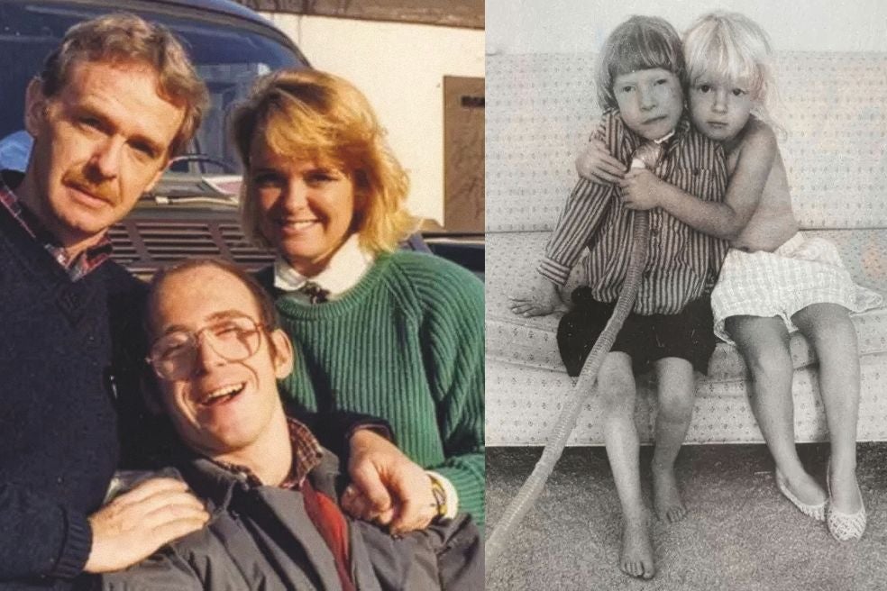 Chuck y Daphne se conocieron ya con hijos de otras parejas y el dolor compartido de criar niños con discapacidad. A la izquierda, el hijo de Chuck. A la derecha, el pequeño de Daphne, fallecido a los 10 años.